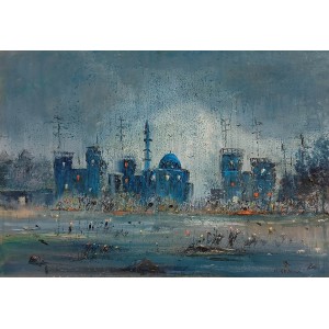 Hamid Alvi, 24 x 36 inch, Oil on Canvas, Seascape Painting, AC-HA-085